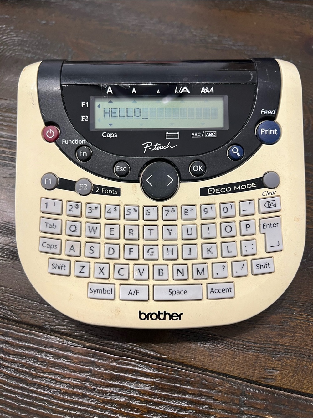 Brother P-Touch Label Maker in Cream and Black